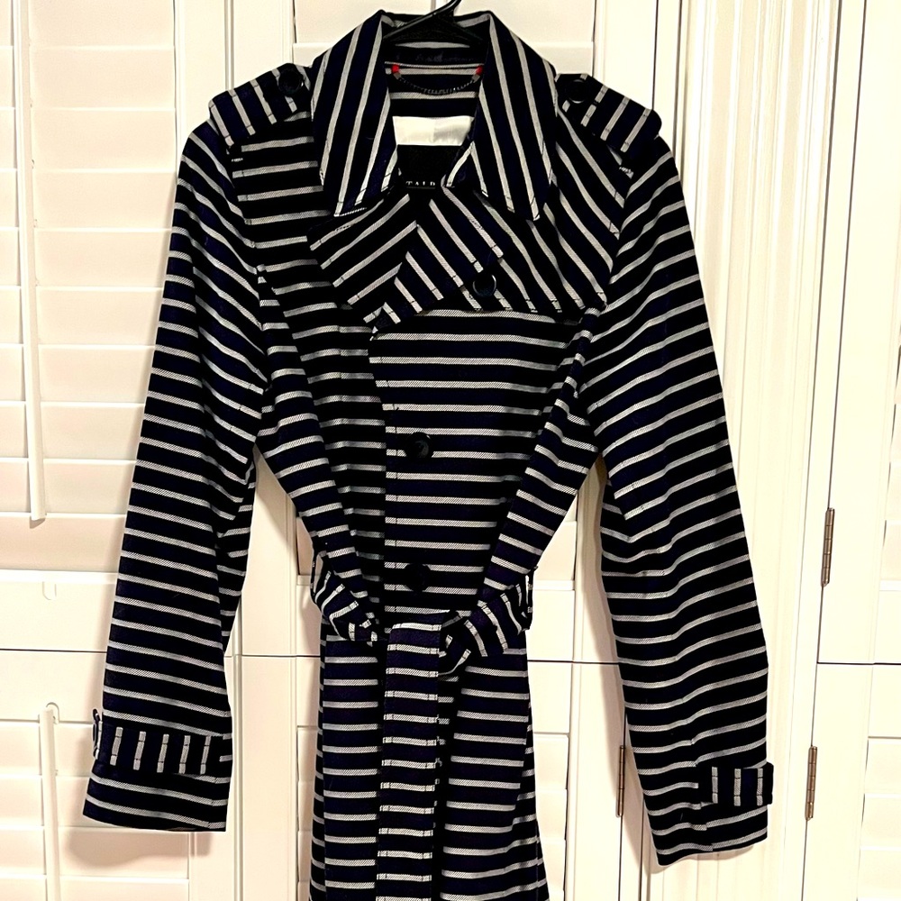 Talbots Blue and Gray Trench Coat